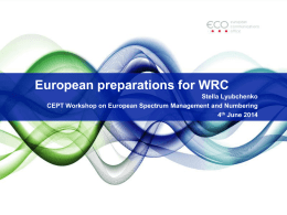European preparation for WRC