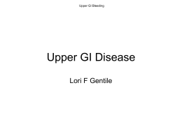 Upper GI Disease