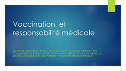 2014 46_Vaccination et responsabilite medicale_Maire P