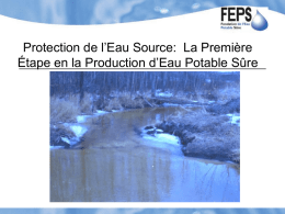 Présentation PowerPoint Protection de l`Eau Source