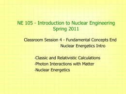 Fundamental Concepts end & nuclear enegetics - radiochem