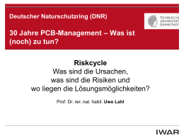 Riskcycle was sind die Ursachen, was sind die Risiken und wo