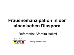 Frauenemanzipation in der albanischen Diaspora