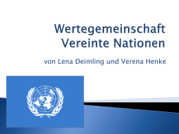 Wertegemeinschaft Vereinte Nationen