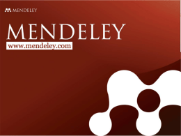 Einführung Mendeley