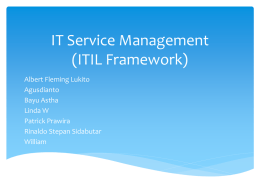 IT Service Management (ITIL Framework)