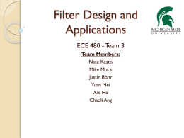 Filter Design and Applications