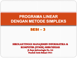 3-Programa Linear Metode Simplek