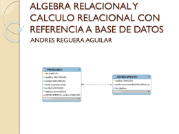 algebra relacional y calculo relacional con referencia a base de datos