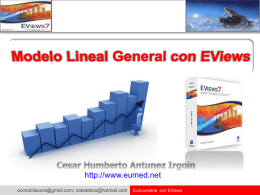 Modelo Lineal General con EViews
