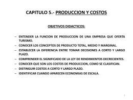 capitulo 5.- produccion y costos objetivos didacticos