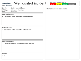 Appendix Well Control Incident Report Form
