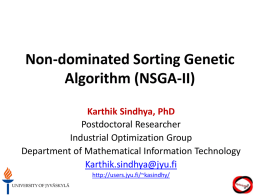 Non-dominated Sorting Genetic Algorithm (NSGA-II)