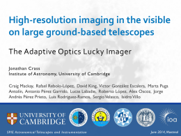 High-Resolution Imaging in the Visible on Large Ground