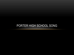 Porter High School Song