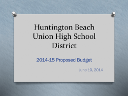 2014-15Bgt - Huntington Beach Union High School District