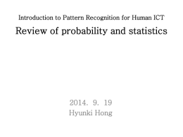 Review of probability and statistics