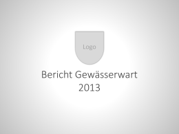 Bericht Gewässerwart 2012