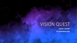 Vision Quest - My Portfolio Sheronda King