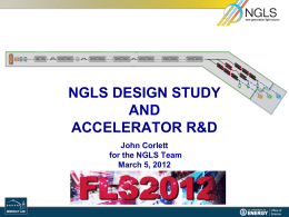 NGLS Design Study and Accelerator R&D