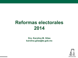 Reformas electorales 2014 - Tribunal Estatal Electoral del Estado de