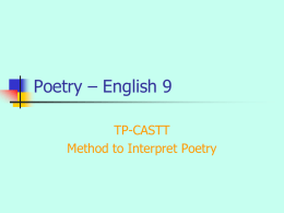 Poetry&ndash;English9TPCASTT.ppt