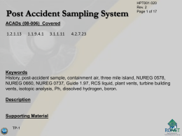 Post Accident Sampling For Supervisors