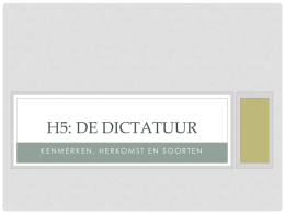 H5: De Dictatuur