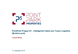 PointPark Prague D1 - Inteligentní řešení pro Yusen