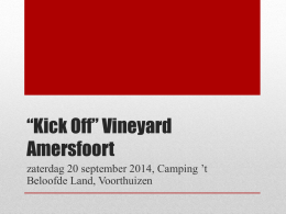 *Kick Off* Vineyard Amersfoort