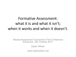 Opening keynote at Alberta Assessment Consortium