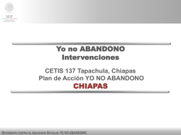 Plan de Acción YO NO ABANDONO CETIS 137 Tapachula