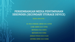perkembangan media penyimpanan sekunder (secondary storage