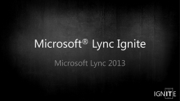 Module 12 - Microsoft Lync - Video Interoperability