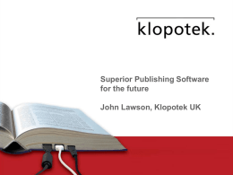 Klopotek Superior publishing software for the future