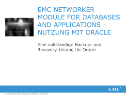 emc networker module for databases and applications