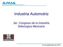 Presentación automotriz - Cámara Nacional de la Industria del