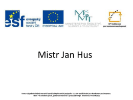 EU-INV-10-3-12 Mistr Jan Hus