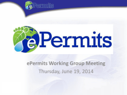 ePermits Working Group Meeting