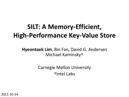 SILT: A Memory-Efficient, High-Performance Key-Value