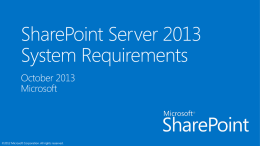SharePoint System Requirements