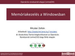Windows memóriakezelés - Méréstechnika és Információs