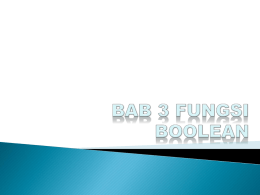 6 BAB 3 Fungsi Boolean dan Aplikasinya