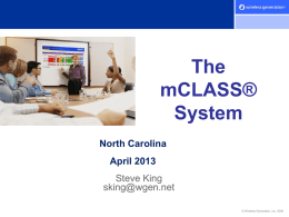 mCLASS System Overview