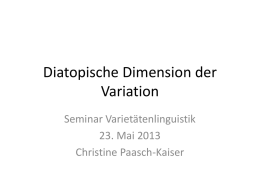 Diatopische Dimension der Variation