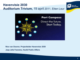 presentatie Havenvisie 2030 - Regio West