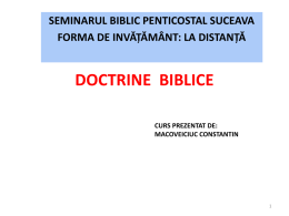 DOCTRINE BIBLICE 2