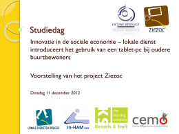 Powerpoint : Voorstelling project Ziezoc