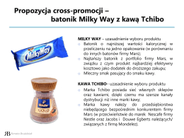 Propozycja cross-promocji – batonik Milky Way z kawą Tchibo
