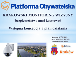 Koncepcja Monitoringu Wizyjnego w Krakowie